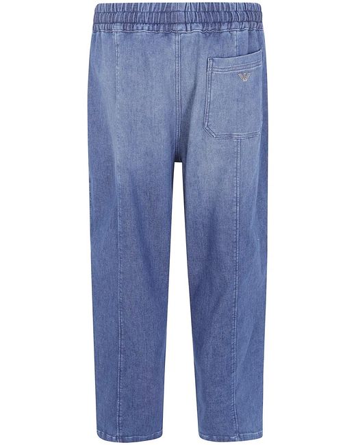Emporio Armani Blue Wide Leg Jeans for men
