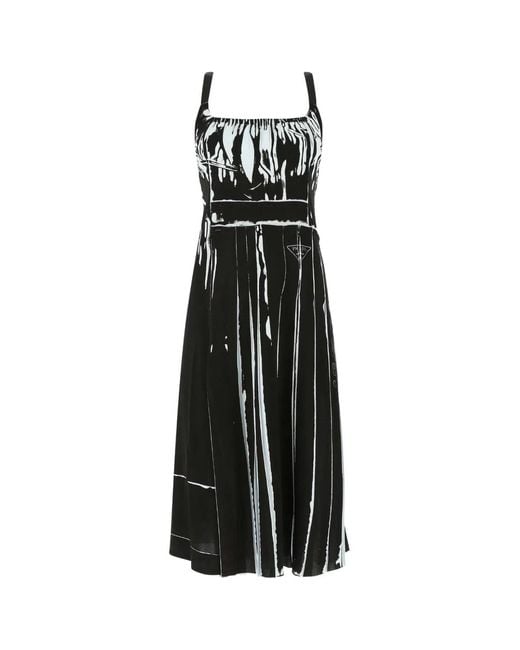 Prada Black Stretch Viscose Dress