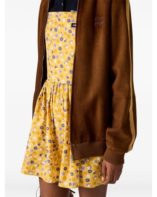 Miu Miu Brown Waxed Suede Jacket