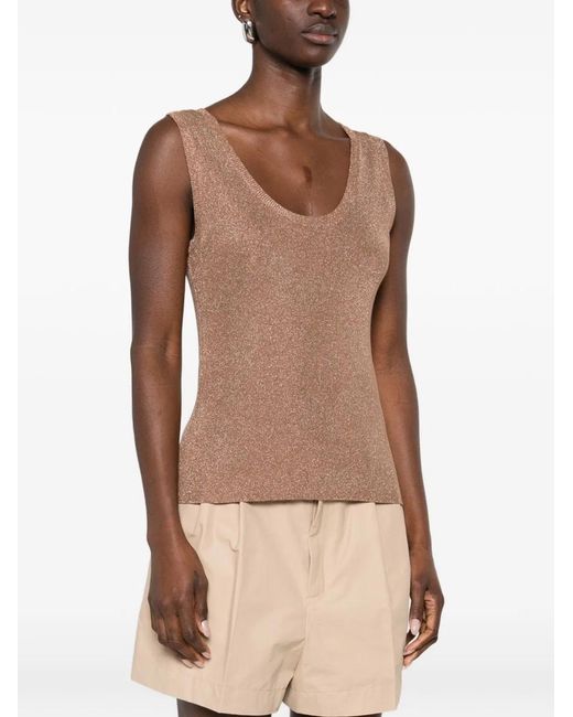 Fabiana Filippi Brown Tank Top