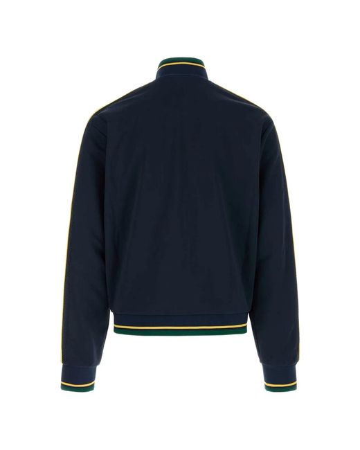Casablanca Blue Logo-Patch Mesh-Panel Track Jacket for men