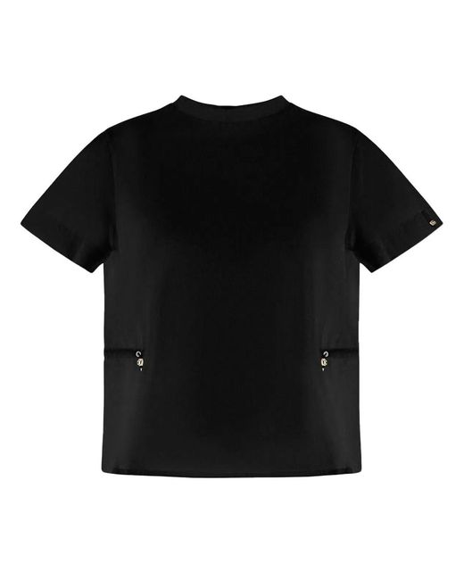Herno Black Contrast Panel T Shirt