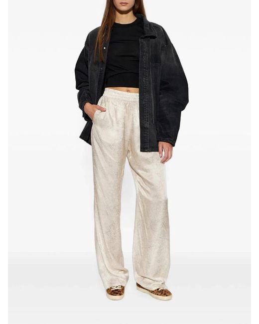 Golden Goose Deluxe Brand White Printed Trousers