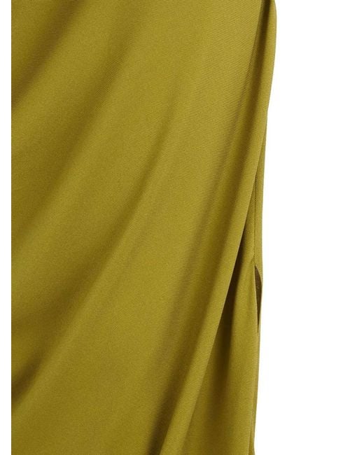 Cortana Yellow Delore Silk Long Dress