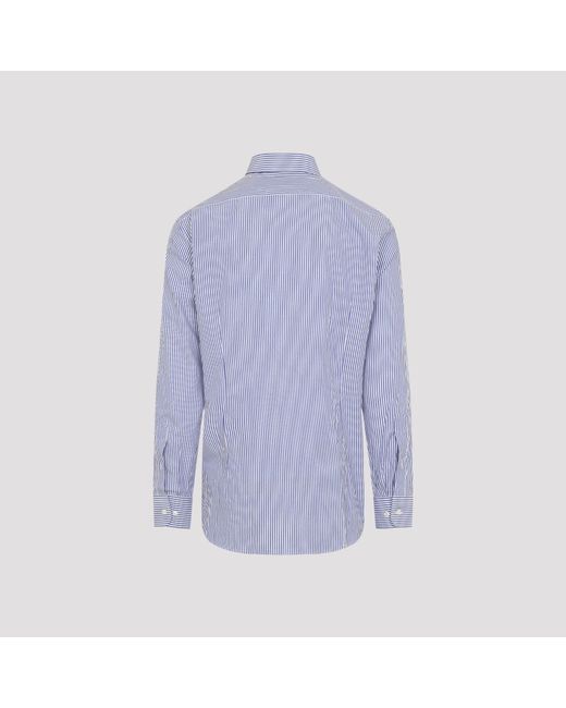 Etro Blue Roma Logo Bd Shirt for men
