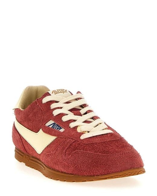 Autry Red 'Windspin' Sneakers for men