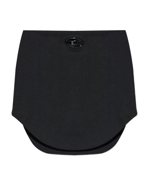 DIESEL Black Polyester Wool Elastane Shorts