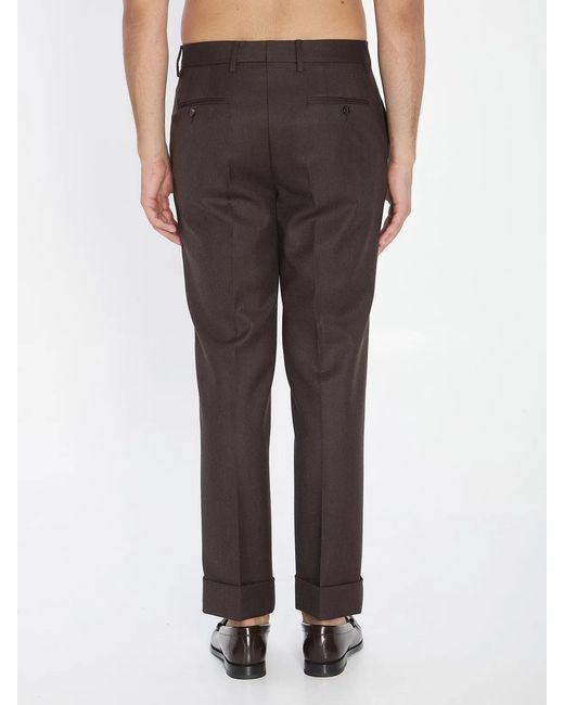 Burberry Gray Tailored Wool Trousers for men