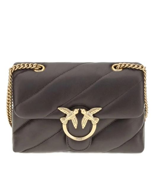 Pinko Black Love Puff Mini Cl Sheep Nappa