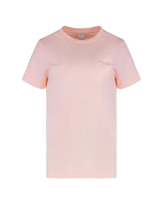 Pinko Pink Start Cotton Crew-Neck T-Shirt