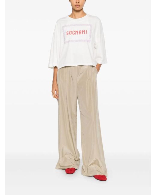 Forte_forte Natural Polyester Cotton Trousers