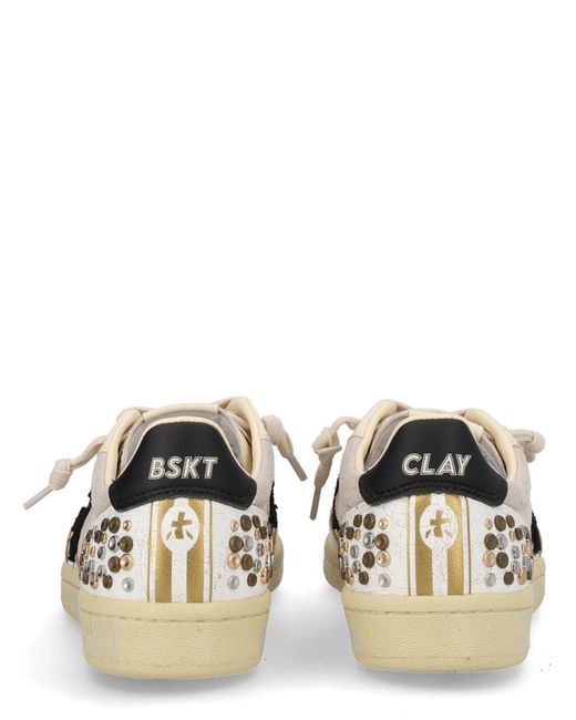 Premiata White Sneaker "Bsktclad"