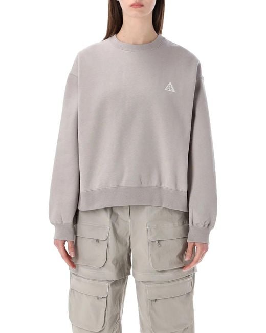 Nike Gray Acg Tuff Fleece Sweatshirt