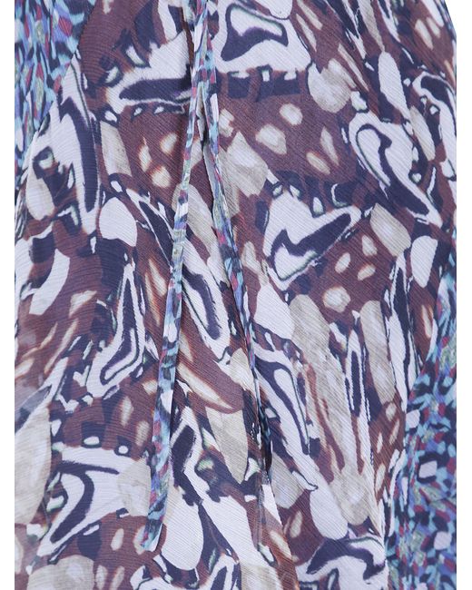 Dries Van Noten Blue "Sibanna" Print Skirt