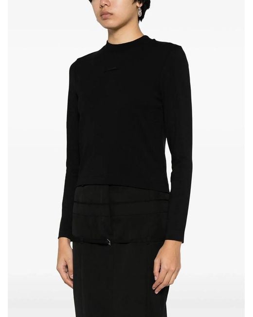 Jacquemus Black Gros Grain Long Sleeve T-Shirt