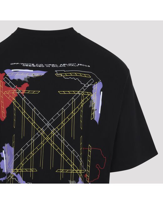 Off-White c/o Virgil Abloh Black Archigeograpgy Arrow Skate T-Shirt for men