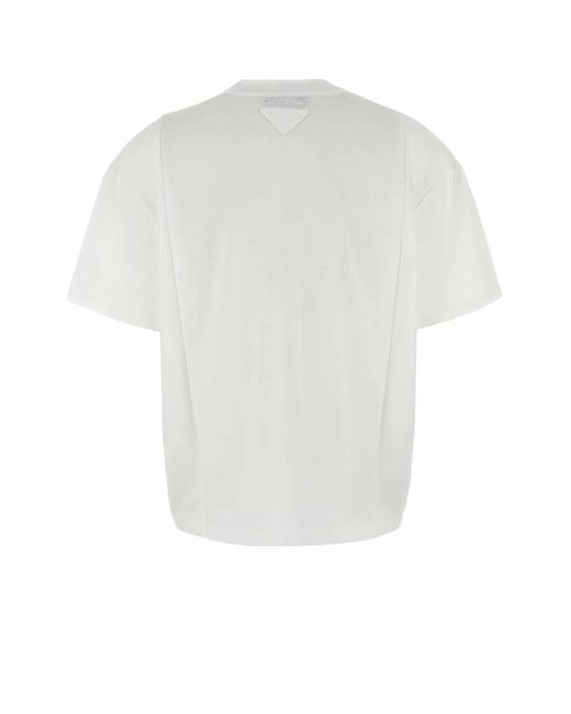Prada White Cotton T-Shirt