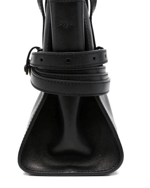 Moschino Couture Black Tie Me Small Leather Handbag