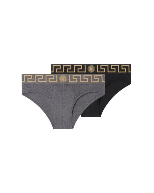 Versace Gray Two-Pack Of Briefs for men