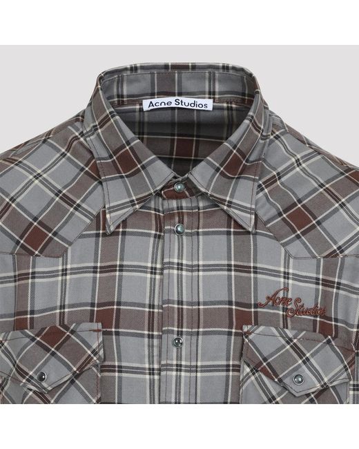 Acne Gray Multi Shirt for men