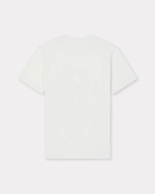 KENZO White T-Shirt Gots Boke Flower Slim for men