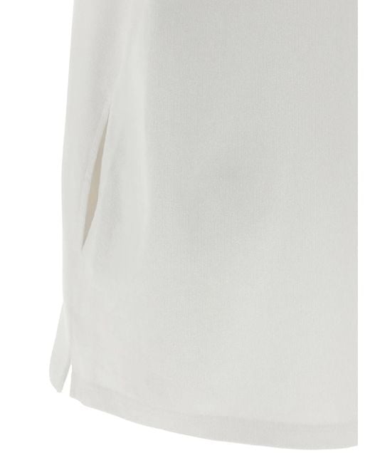 T By Alexander Wang White Intarsia Collar Dress