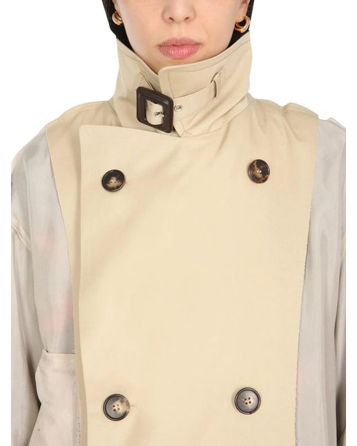 Maison Margiela Natural Two-Material Trench