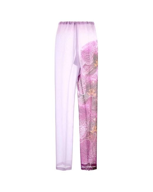 Dries Van Noten Pink Lilac Crepe Pachas Pant