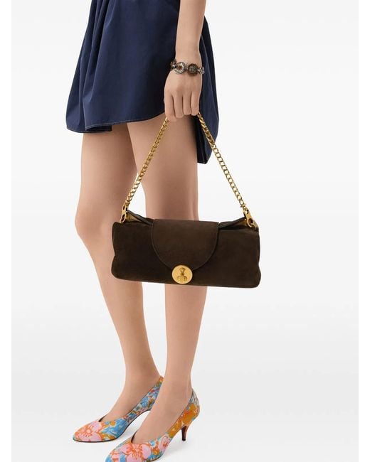 Versace Brown Moka Leather Cluch Bag