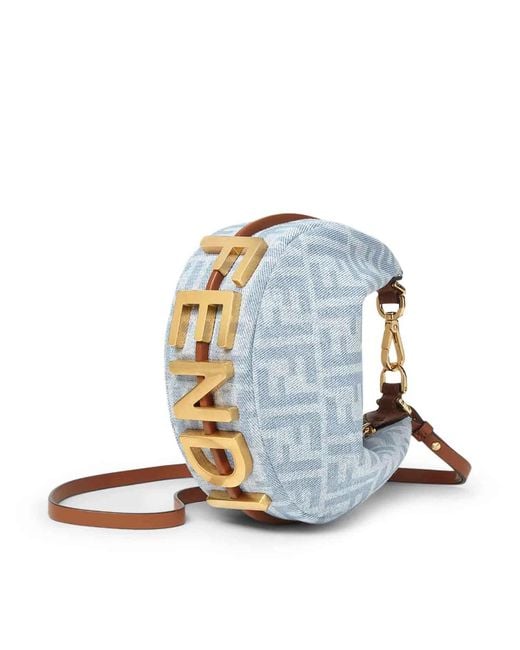 Fendi Blue Graphy Mini Bag