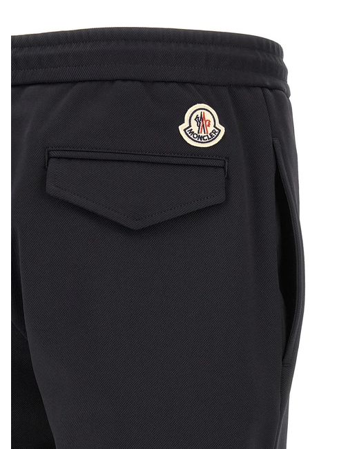 Moncler Blue Logo Patch Joggers for men