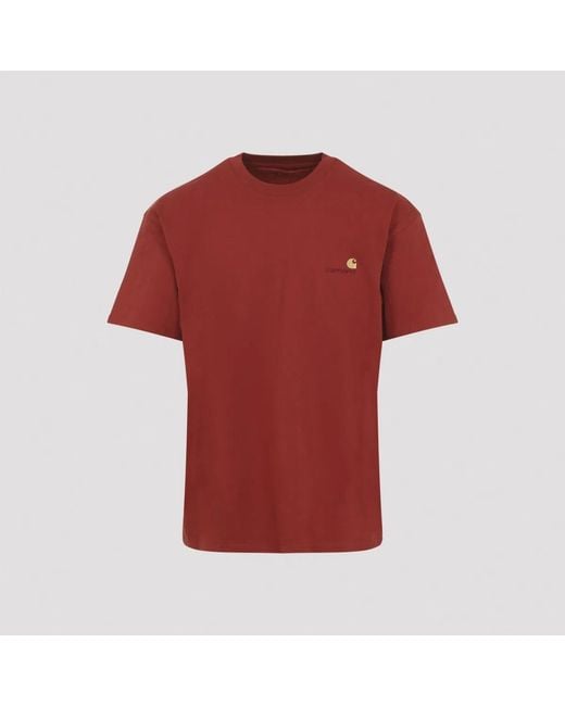 Carhartt Red S/S American Script T-Shirt for men