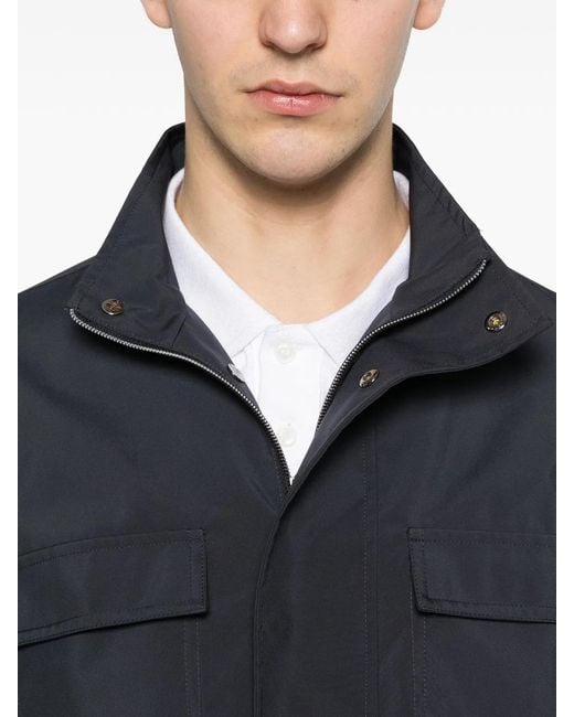 Herno Blue Flap-Pocket Jacket for men