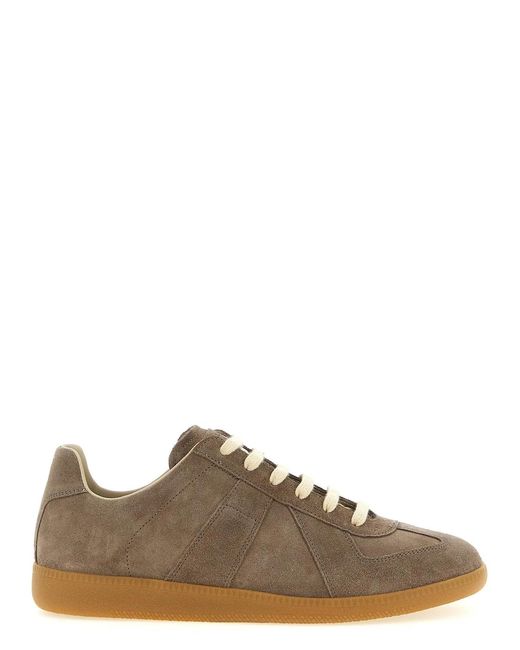 Maison Margiela Brown 'Replica' Suede Sneakers for men