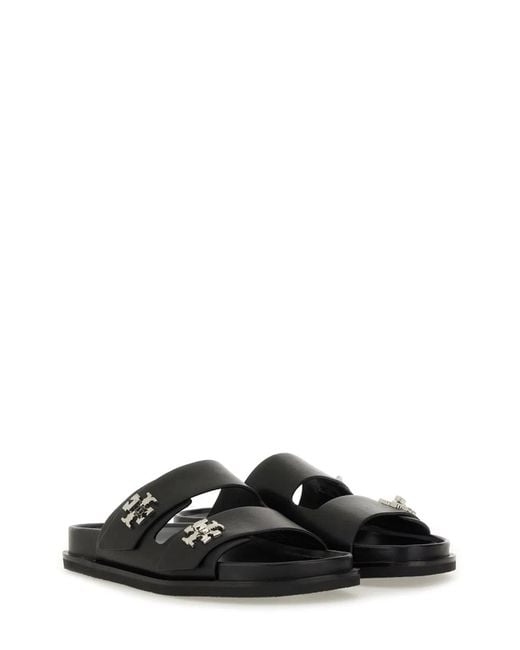 Tory Burch Black "T Lock" Sandal