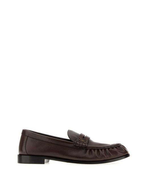 Saint Laurent Brown Le Loafer 15 M Corv/Go Of for men
