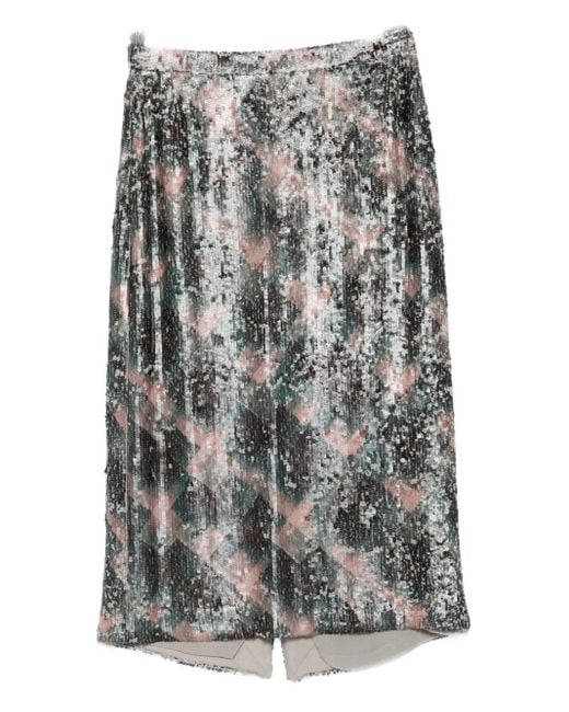 Dries Van Noten Women's Gray Sokna Emb Skirt