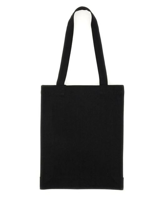 A.P.C. Black Canvas Lou Shopping Bag for men