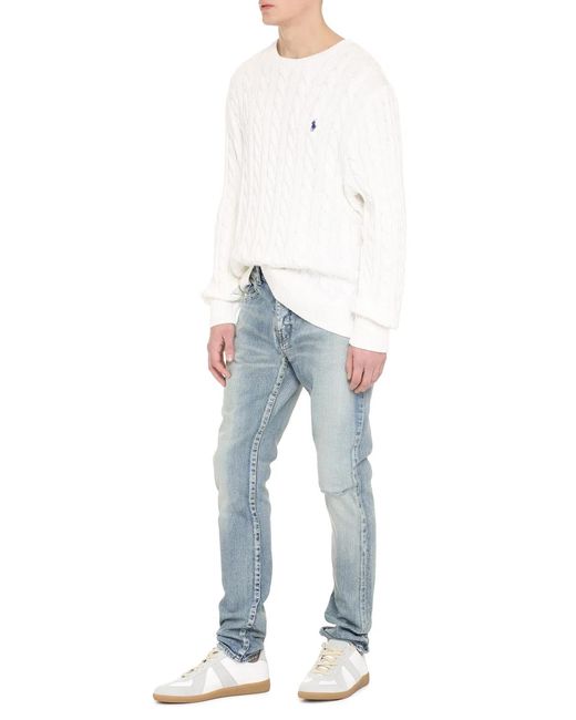 Polo Ralph Lauren White Plaited Cotton Jersey for men