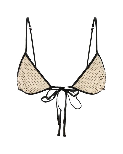 Prada Natural Printed Chiffon Bra