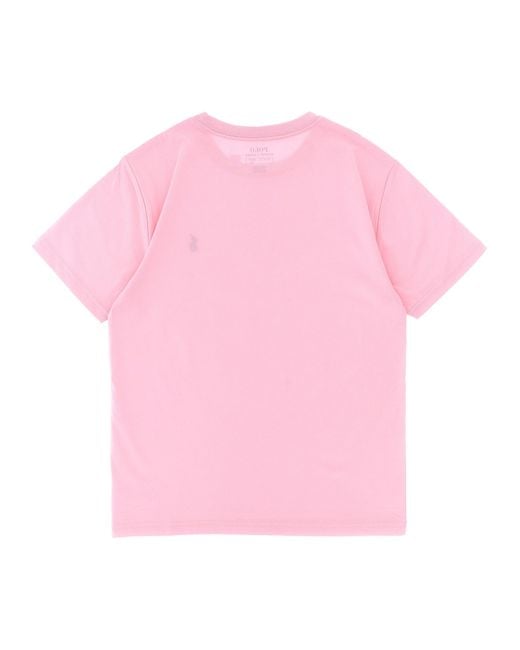 Polo Ralph Lauren Pink Logo Embroidery T-Shirt