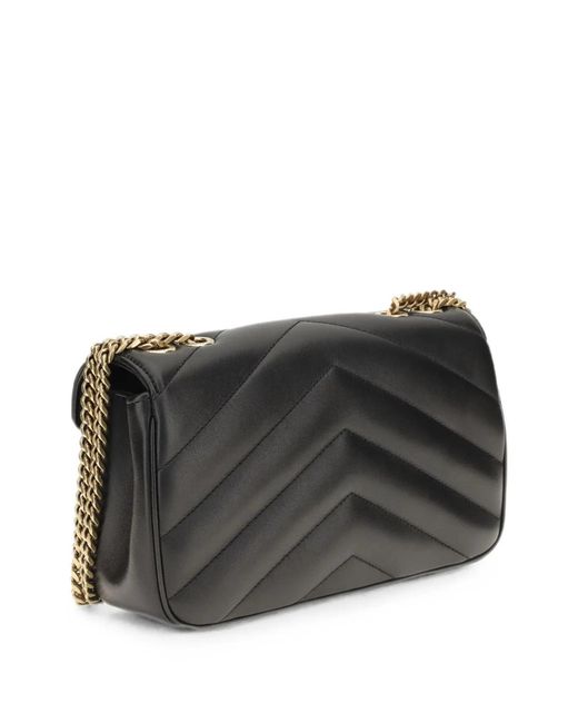Saint Laurent Gray Leather Lou Lou Bag