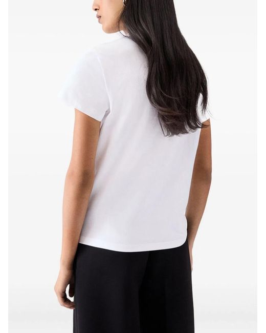 Jacquemus White "Le Tshirt Gros Grain" Short Sleeves T-Shirt