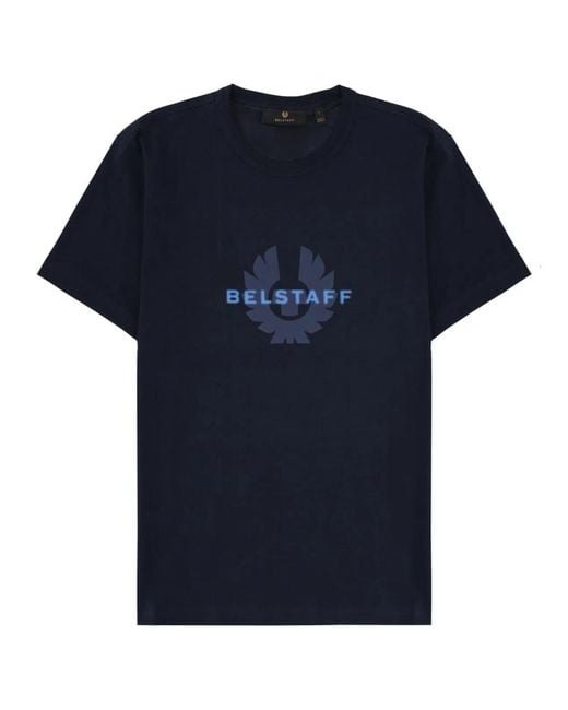 Belstaff Blue T-Shirt With Logo for men