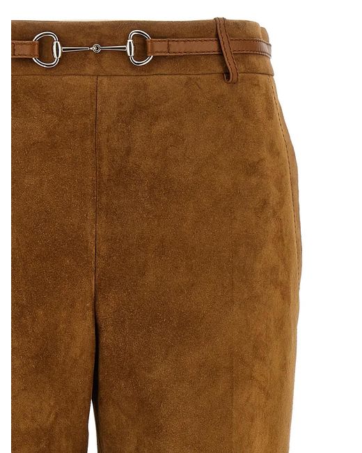 Gucci Brown Suede Pants
