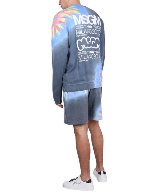 MSGM Blue Sweatshirt X Butter Studio for men