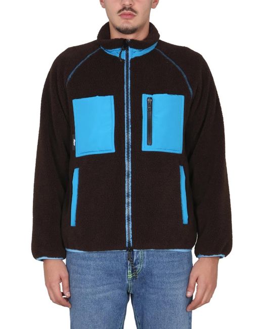 MSGM Blue Jacket With Logo for men