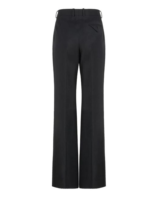 Bottega Veneta Black Wool Flared Trousers