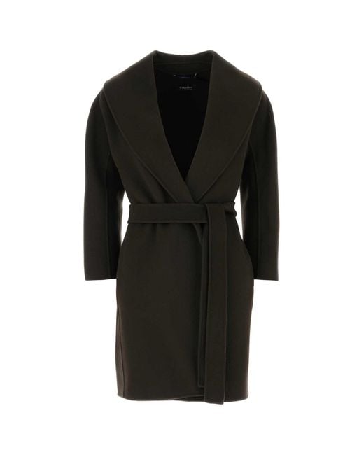 Max Mara Black Max Mara S Dark Wool Messi Coat