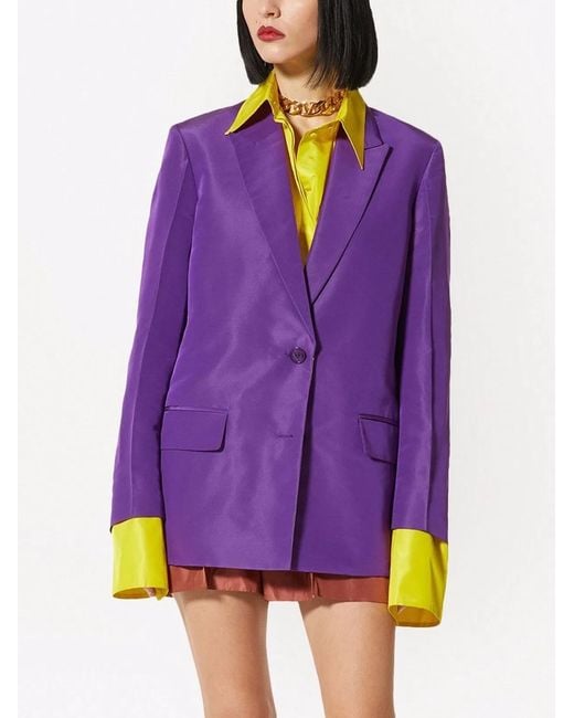 Valentino Purple Giacca Monopetto